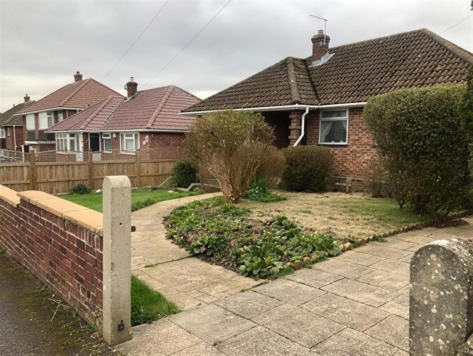 Front of house rebuild, Somerset — before