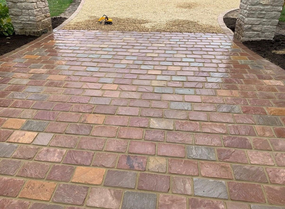 Sandstone path by P.A. Vine & Son, Yeovil, Somerset